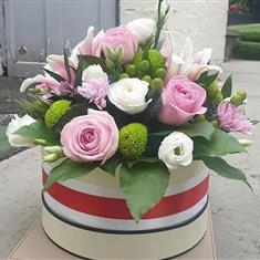 Rose &amp; Lisianthus Hatbox Design