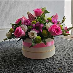 Pink Ribbon Hatbox