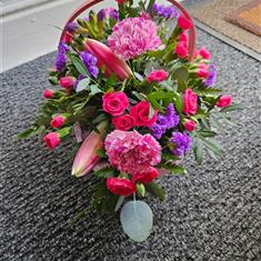 Pink Petal Basket