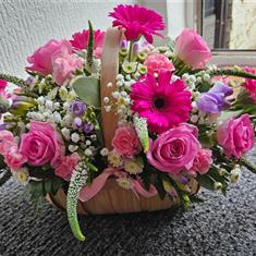 Pink Cottage Basket