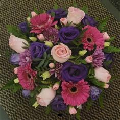 Pink &amp; Purple Memorial Posie Arrangement