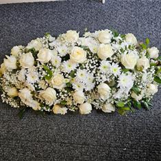 White Casket Spray