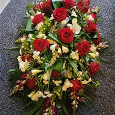 Red Rose Mixed Casket Spray