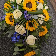 Tropical Grace Sunflower Teardrop Tribute