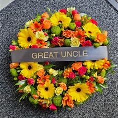 Mixed Seasonal Funeral Wreaths