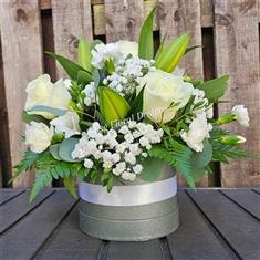 Soft Petals of Comfort Sympathy Hat Box