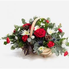 Seasons Greetings Floral Basket