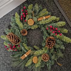 Luxury Artificial Fruit &amp; Pine Christmas Wreath