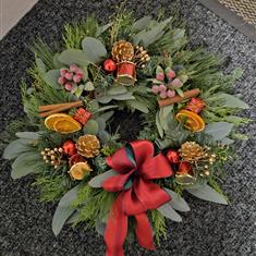Drums, Parcels &amp; Cinnamon Fresh Christmas Wreath