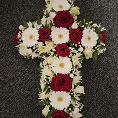 Delicate Floral Cross
