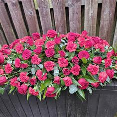 Rose &amp; Carnation Casket Arrangement