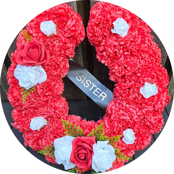 Artificial funeral flowers