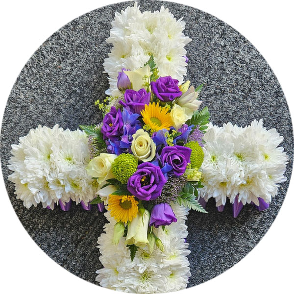 Funeral cross tributes