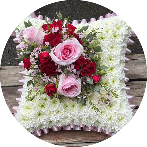 Funeral cushions and pillows