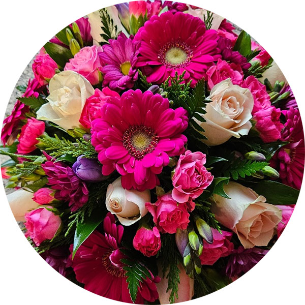 Memorial posy arrangements